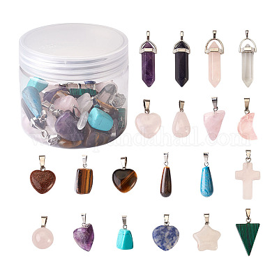 Природные и синтетические смешанные подвески драгоценных камней G-TA0001-21-1