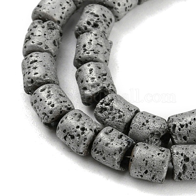 Гальванические бусины из натуральной лавы G-Z032-J04-12C-1