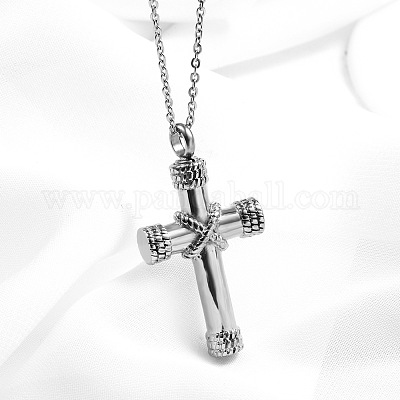 Cross hot sale necklace urn