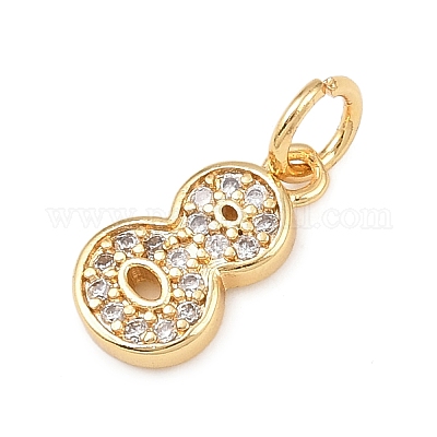 Латунные микропаве прозрачные кубические циркониевые подвески KK-G544-04G-08-1