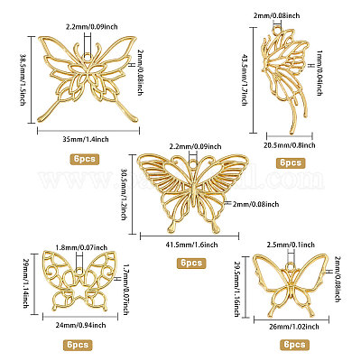 5 стиль бабочка цинковый сплав открытый ободок подвески FIND-CA0009-52G-1