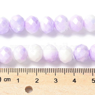 Стеклянные бусины с гальваническим покрытием  LAMP-S068-11B-1