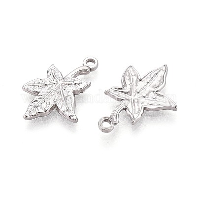 Подвески из нержавеющей стали 304 в виде кленовых листьев STAS-T067-53P-1