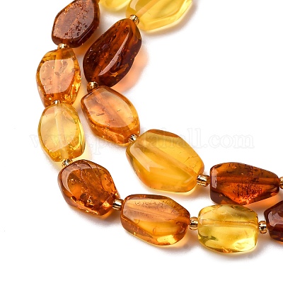 Нити бусин из натурального янтаря градиентного цвета G-F803-E01-01-1