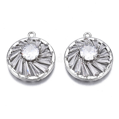 Латунные подвески с фианитами ZIRC-S069-006P-1