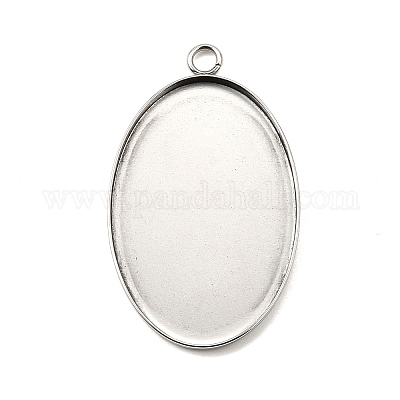 Подвеска-кабошон из нержавеющей стали 304 STAS-K148-03-01-1