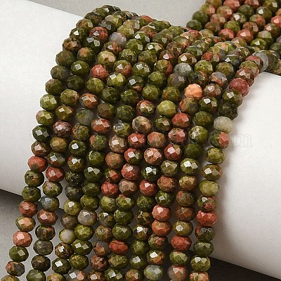 Природные Unakite бисер нитей G-D347-B08-1