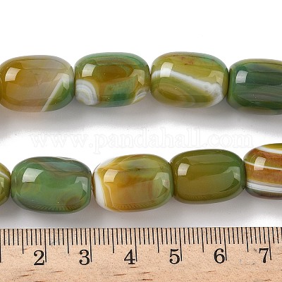 Нити бусин из натурального полосатого агата/полосатого агата (окрашенного и нагретого) G-H324-01B-1