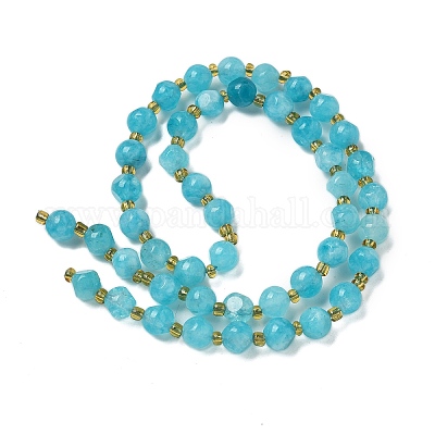 Нити натуральных амазонитовых бусин G-K387-A10-01-1