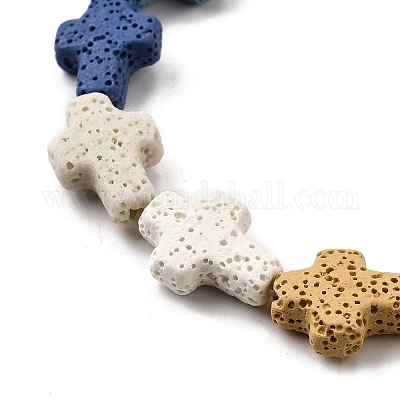 Бусы из натуральной лавы&nbsp;G-L498-E01-01A-1