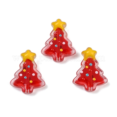 Прозрачные стеклянные эмалевые бусины LAMP-S070-05C-1