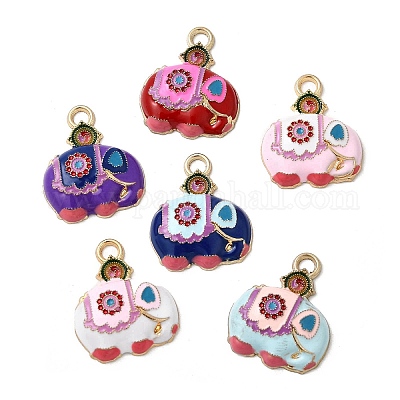 Подвески из сплава и страза&nbsp;FIND-H055-07G-1