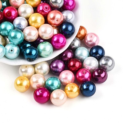 Для выпечки расписные жемчужные стеклянные жемчужные бусины HY-Q003-12mm-M01-1