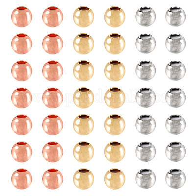 60шт 3 цвета латунные бусины KK-TA0001-59-1