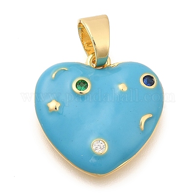 Подвески из латунных микростразов KK-S049-13G-1