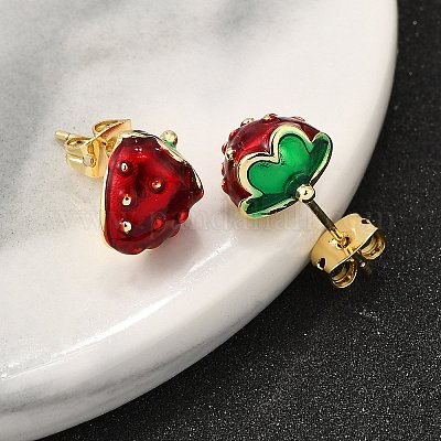 Серьги-гвоздики из латуни X-EJEW-G430-06B-G-1