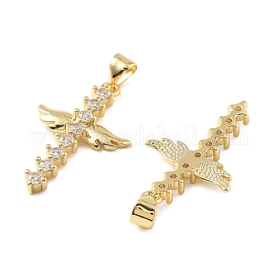 Латунные микро проложить кубического циркония подвески KK-R229-10G-B-1
