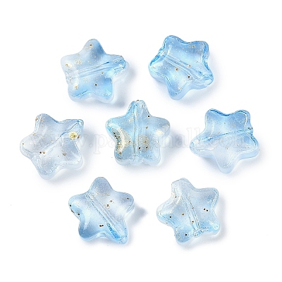 Прозрачные бусины из матового стекла GLAA-NH0003-01H-1