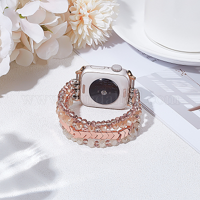 1 шт. модный немагнитный синтетический гематитовый эластичный ремешок для часов DIY-ME0001-49-1