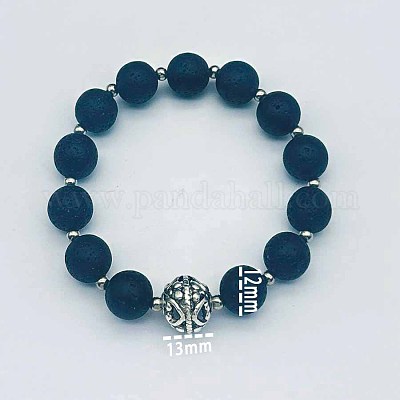 Эластичный браслет из натуральной лавы XU8042-3-1