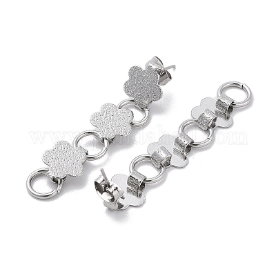 Не тускнеющие серьги-гвоздики из нержавеющей стали 304 для женщин EJEW-Q381-04P-1