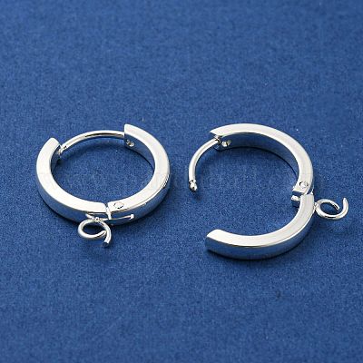 201 фурнитура для сережек-колец Huggie Hoop из нержавеющей стали STAS-A167-01K-S-1