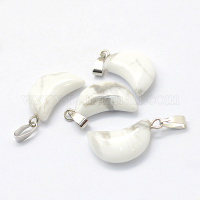 Луна естественная Howlite подвески G-Q369-01-1