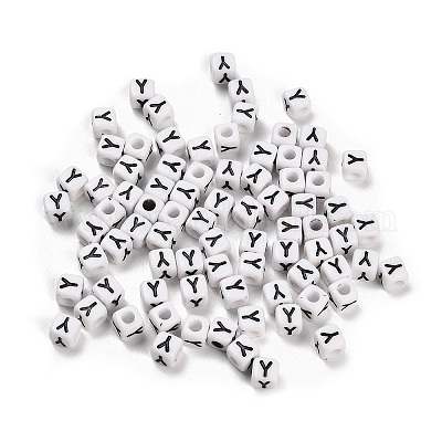 Непрозрачные акриловые бусины OACR-S076-01Y-1
