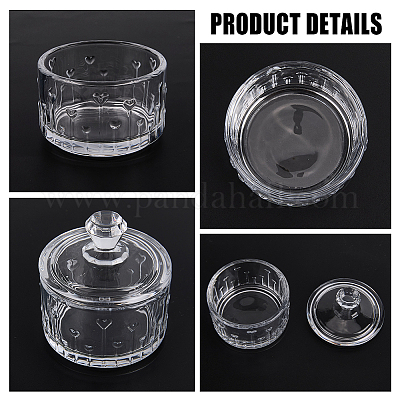 1шт стеклянная банка для конфет с крышкой&nbsp;AJEW-CN0005-13A-1