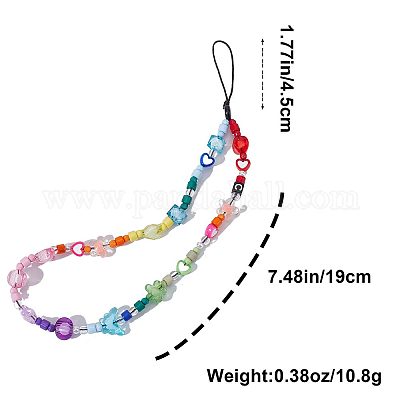 Cordino Per Cellulare Con Perline Colorate - Cinturino Da Polso Anti-Caduta, Stile Girly, Regalo Ideale - Foto 4