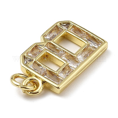 Латунные микро проложить кубического циркония подвески KK-V014-01G-02-1