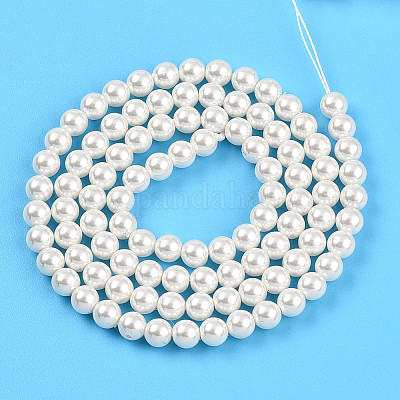 Выпечка из окрашенного перламутрового стекла жемчужные бусинки HY-N002-4mm-A11-1