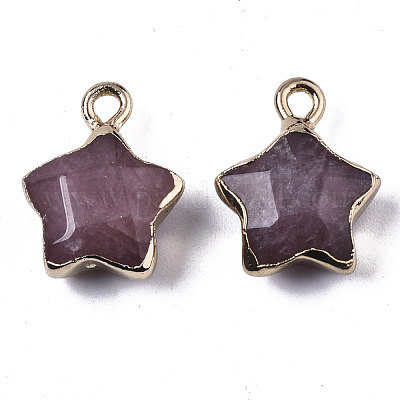 Натуральные кварцевые подвески из клубники X-G-N326-36D-1