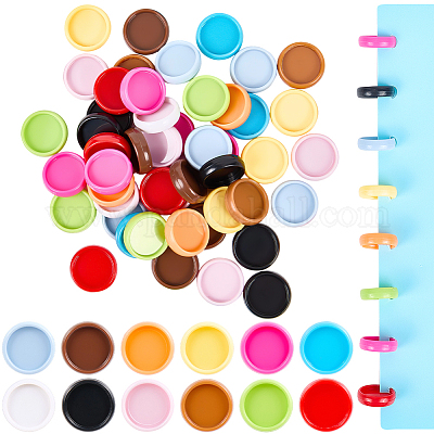 60 шт. 12-цветные АБС-пластиковые свободные листы на кольце-регистраторе с круглыми дисками FIND-CP0003-05-1