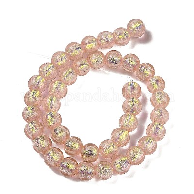 Нити из фольгированных бусин лэмпворк ручной работы FOIL-K003-06A-04-1