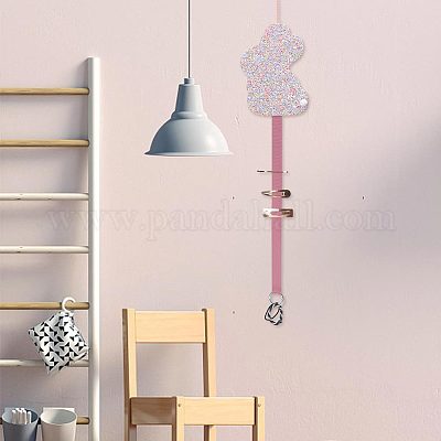 Заколка для волос из нетканого материала с кроликом ODIS-WH0025-129A-1