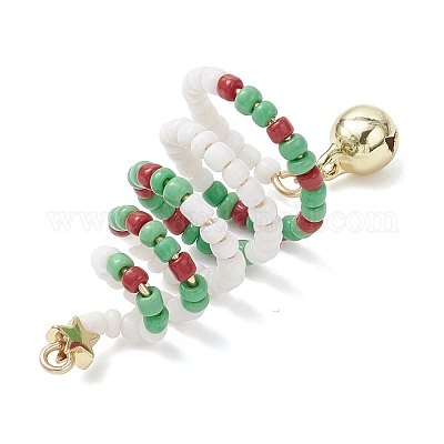 Большие подвески на елку из стеклянного бисера PALLOY-TA00330-03-1