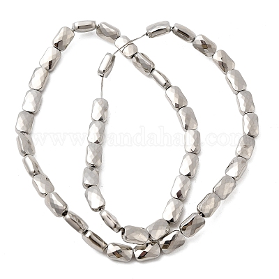 Стеклянные бусины с гальваническим покрытием  EGLA-F166-18P-1