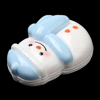 Кабошоны из непрозрачной смолы с рождественской тематикой RESI-R441-04-1