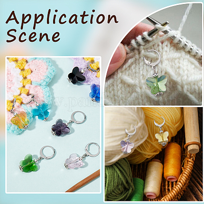 Стеклянный кулон-бабочка&nbsp;HJEW-SC00069-1