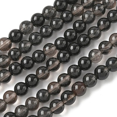 Натуральные ледяные обсидиановые бусинки G-P590-A03-6mm-02-1