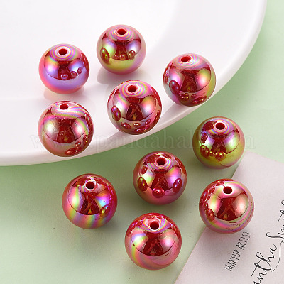 Непрозрачные акриловые бусины X-MACR-S370-D20mm-A14-1