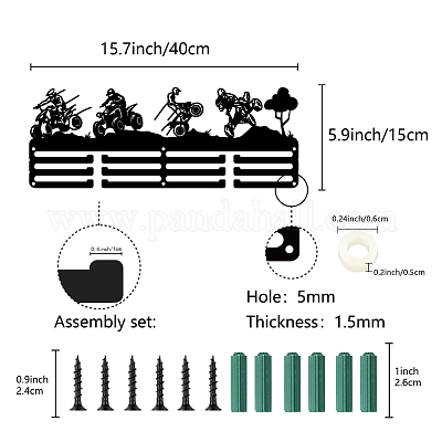 Support de mur d'affichage de support de cintre de médaille de fer de mode&nbsp;ODIS-WH0037-230-1