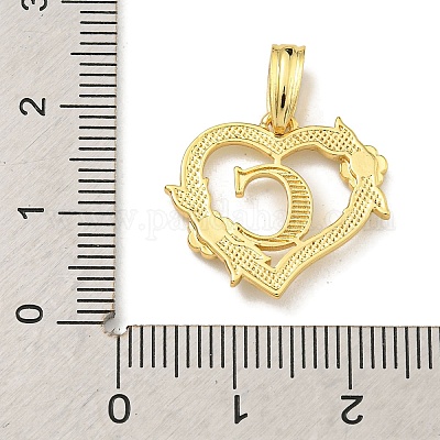 Подвески сердце латуни KK-I714-04G-C-1