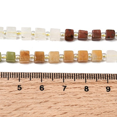 Нити бусин из натурального унакита G-H333-03H-1