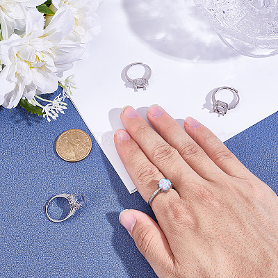 4 шт. 4 стиля латунных страз регулируемые кольца компоненты KK-NB0004-07-1