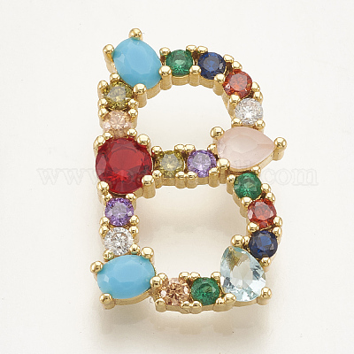 Латунные микро проложить кубического циркония подвески ZIRC-S061-64B-1