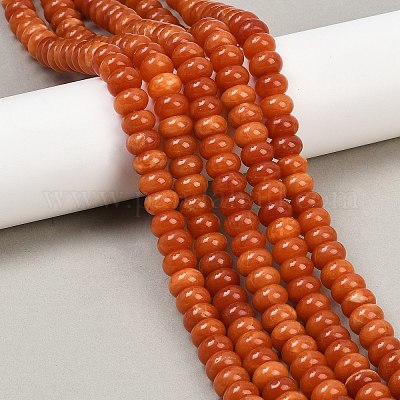 Окрашенные природные белый нефрит бисер пряди G-G107-A26-01-1