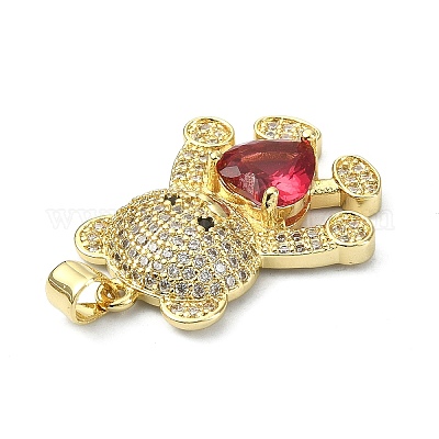 Латунные микро проложить кубического циркония подвески ZIRC-F137-01G-1