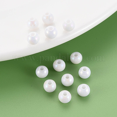 Непрозрачные акриловые бусины MACR-S370-D6mm-01-1